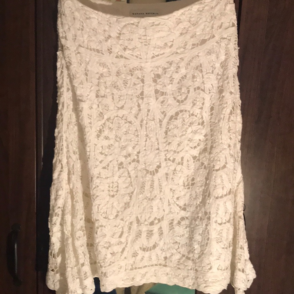 Banana Republic Embroidered Skirt with Slip